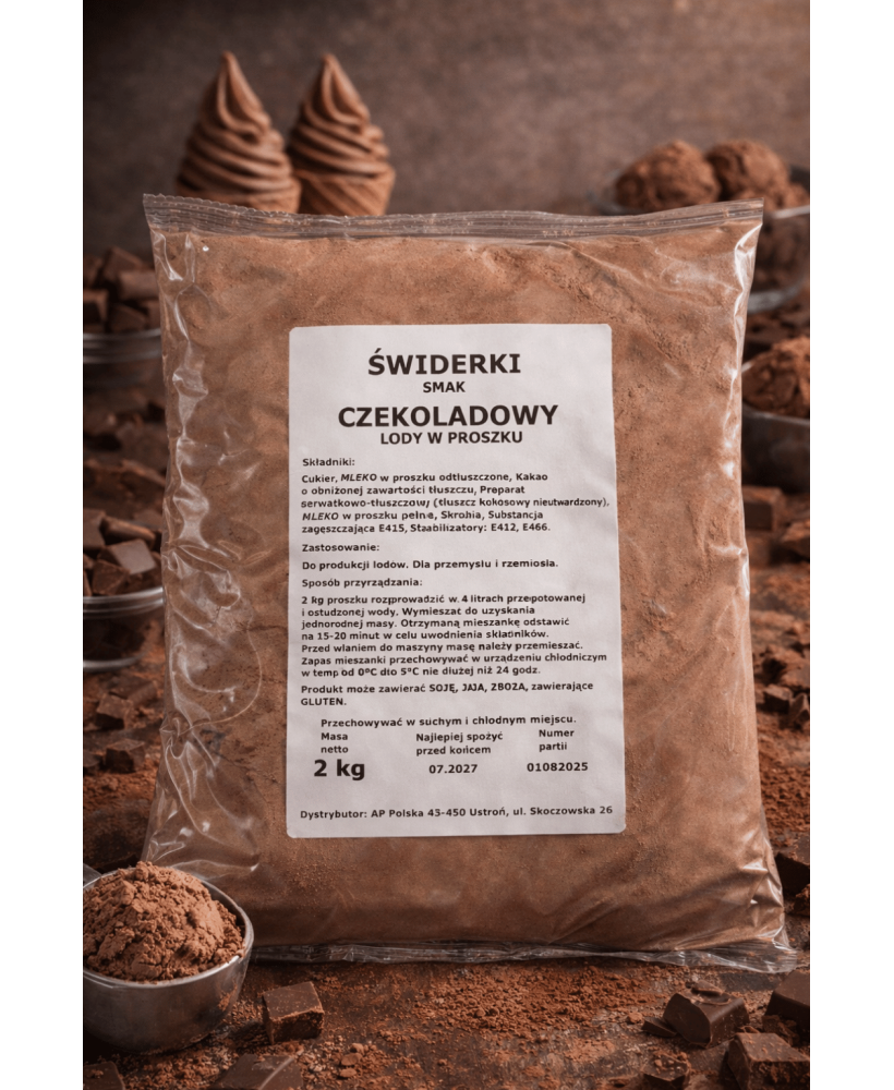 Mieszanka do lodów amerykańskich, świderków - SMAK CZEKOLADA