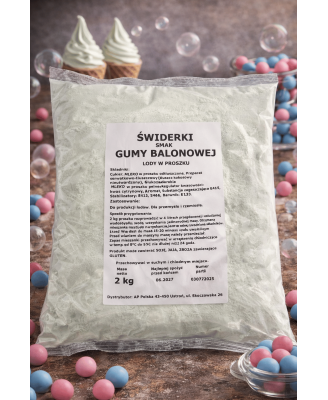 Mieszanka do lodów amerykańskich, świderków - SMAK GUMA BALONOWA