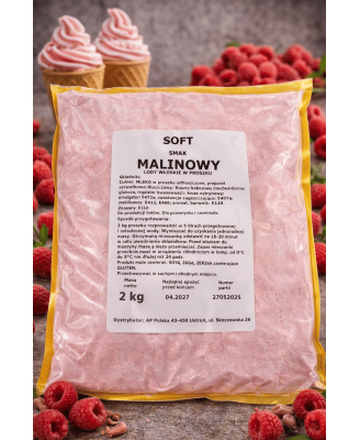 Mieszanka do lodów włoskich typu SOFT smak MALINA