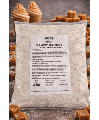 Mieszanka do lodów włoskich typu SOFT smak SŁONY KARMEL