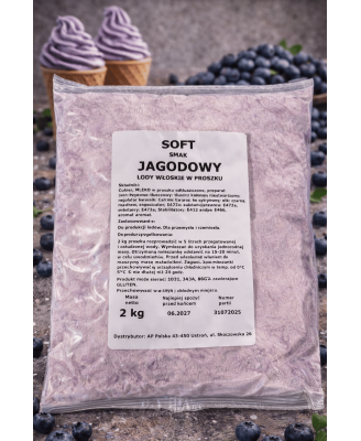 Mieszanka do lodów włoskich typu SOFT smak JAGODA