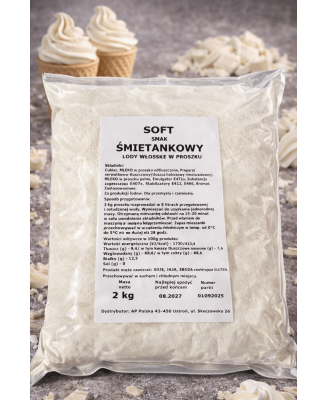 Mieszanka do lodów włoskich typu SOFT smak ŚMIETANKA