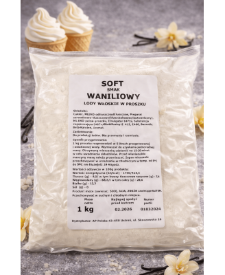 Mieszanka do lodów włoskich typu SOFT smak WANILIA