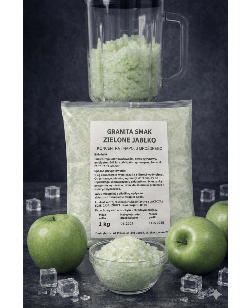 Granita smak ZIELONE JABŁKO