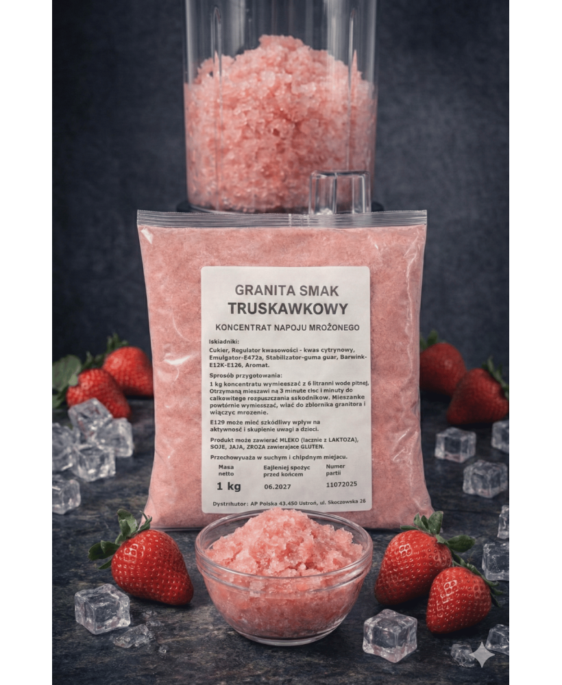Granita smak TRUSKAWKOWY