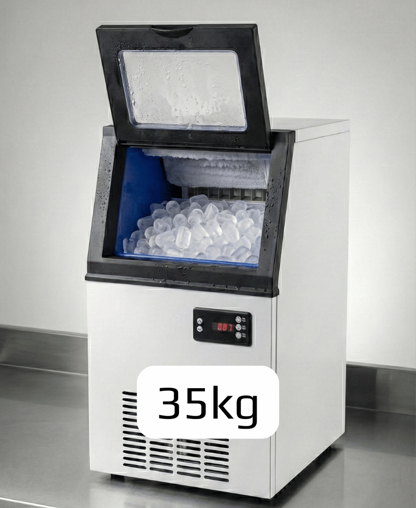 Kostkarka do lodu 35 kg - zasobnik 8 kg