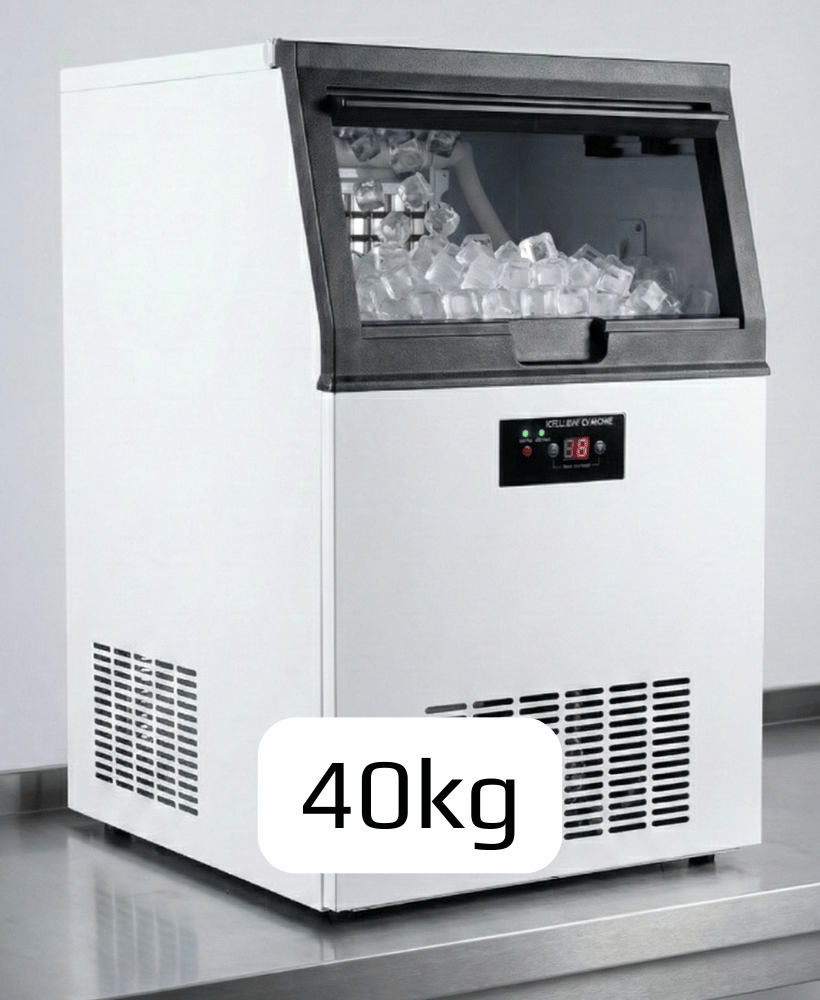 Kostkarka do lodu 40 kg - zasobnik 15 kg